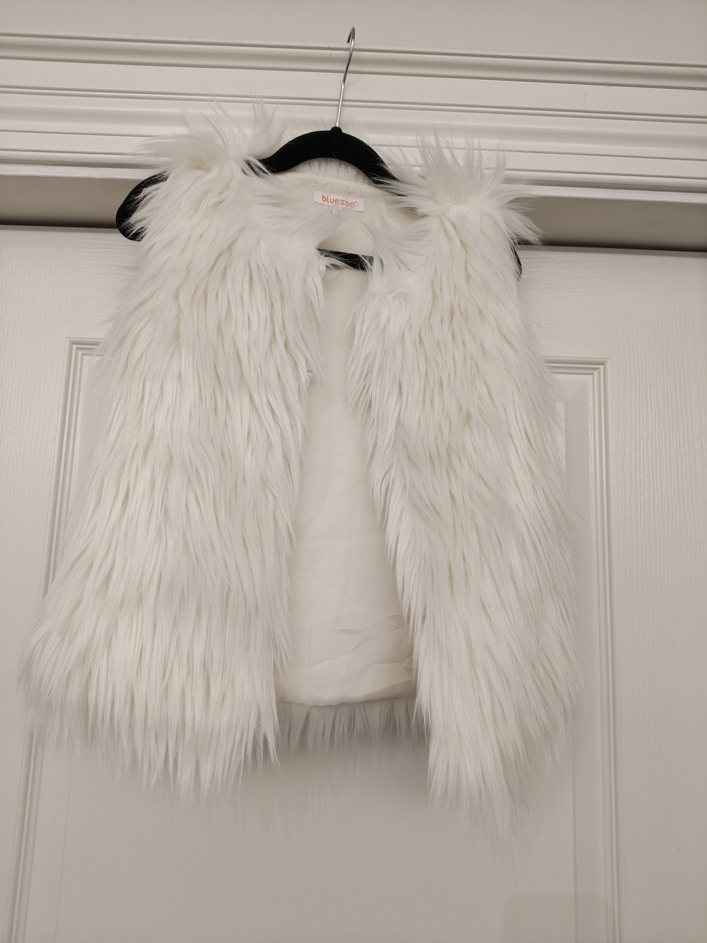 Girls' Faux Fur Vest in Ivory by